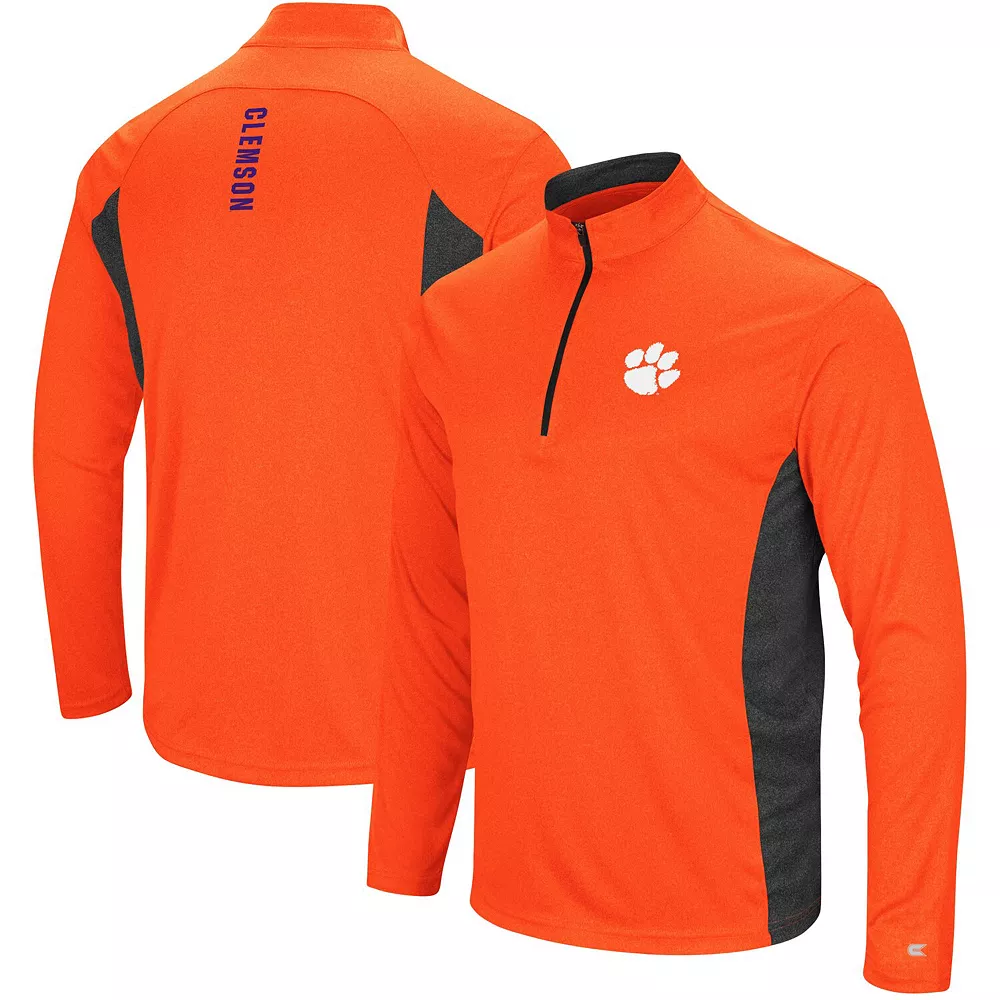 Men's Colosseum Heathered Orange/Black Clemson Tigers Audible Windshirt Quarter-Zip Pullover Jacket 2 Men's Colosseum Heathered Orange/Black Clemson Tigers Audible Windshirt Quarter-Zip Pullover Jacket - Image 2