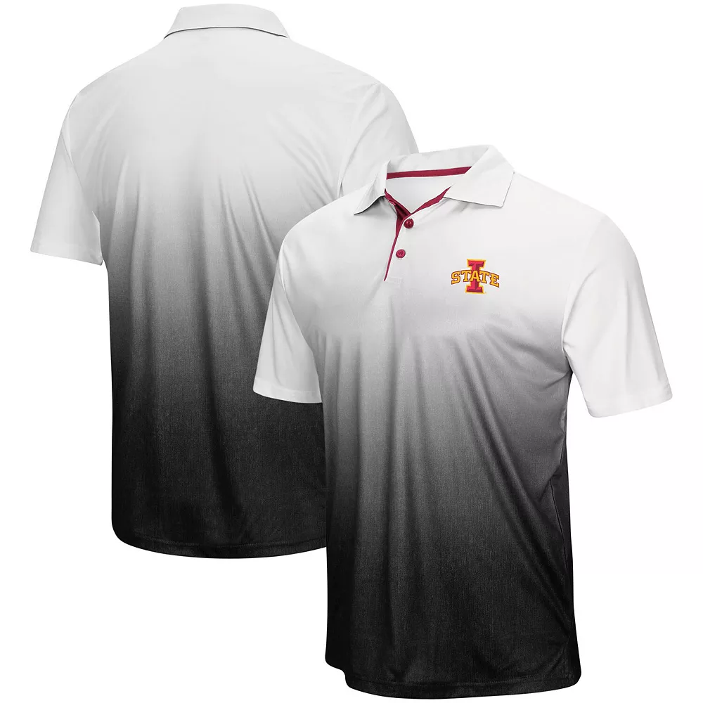 Men's Colosseum Gray Iowa State Cyclones Magic Team Logo Polo 1 Men's Colosseum Gray Iowa State Cyclones Magic Team Logo Polo