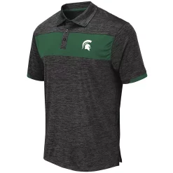 Men's Colosseum Black Michigan State Spartans Nelson Polo 6 Men's Colosseum Black Michigan State Spartans Nelson Polo -Colosseum shop 4084550 ALT2