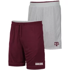 Men's Colosseum Gray/Maroon Texas A&M Aggies Wiggum Reversible Shorts
