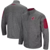 Men's Colosseum Heathered Charcoal Washington State Cougars Anchor Full-Zip Jacket