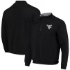 Men's Colosseum Black West Virginia Mountaineers Tortugas Logo Quarter-Zip Jacket