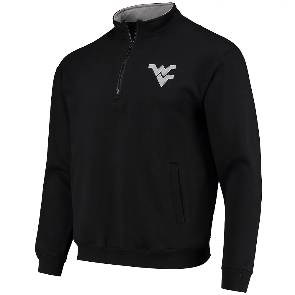 Men's Colosseum Black West Virginia Mountaineers Tortugas Logo Quarter-Zip Jacket 3 Men's Colosseum Black West Virginia Mountaineers Tortugas Logo Quarter-Zip Jacket - Image 3