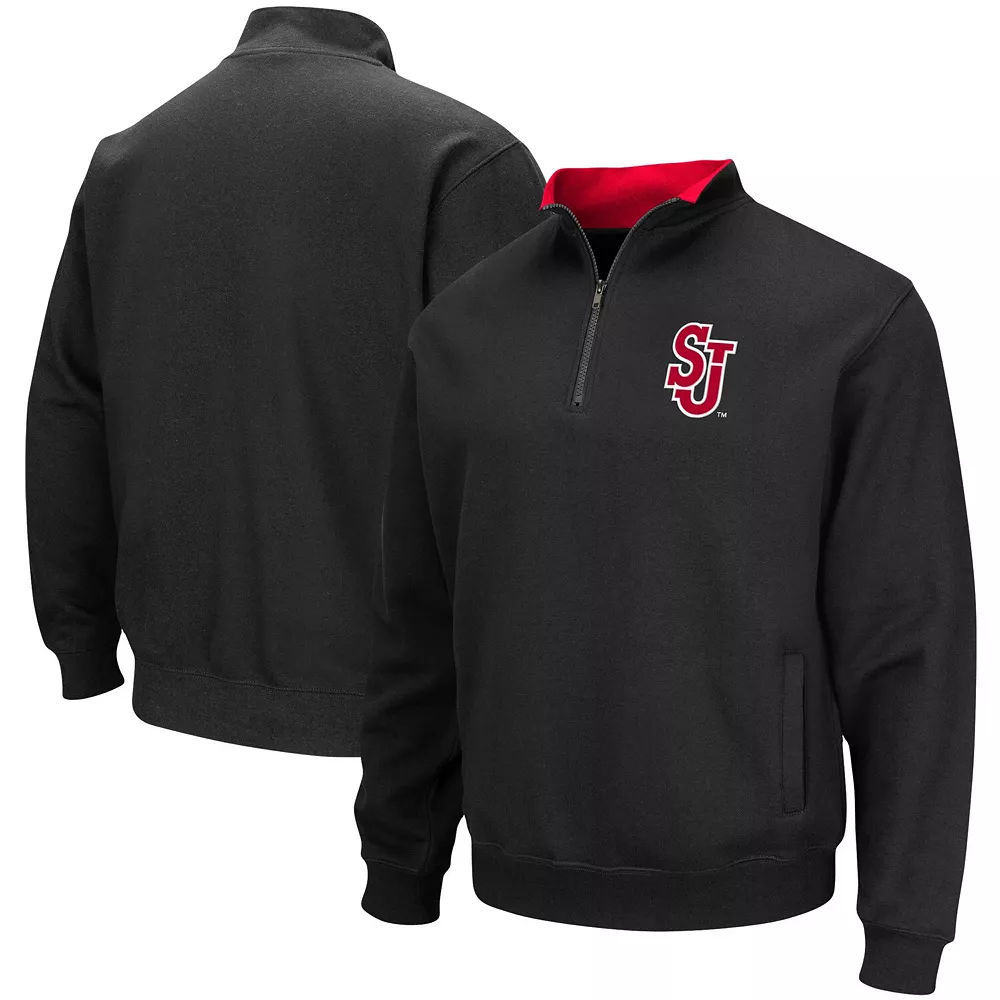 Men's Colosseum Black St. Johns Red Storm Tortugas Logo Quarter-Zip Pullover Jacket 1 Men's Colosseum Black St. Johns Red Storm Tortugas Logo Quarter-Zip Pullover Jacket
