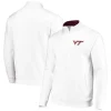 Men's Colosseum White Virginia Tech Hokies Tortugas Logo Quarter-Zip Jacket