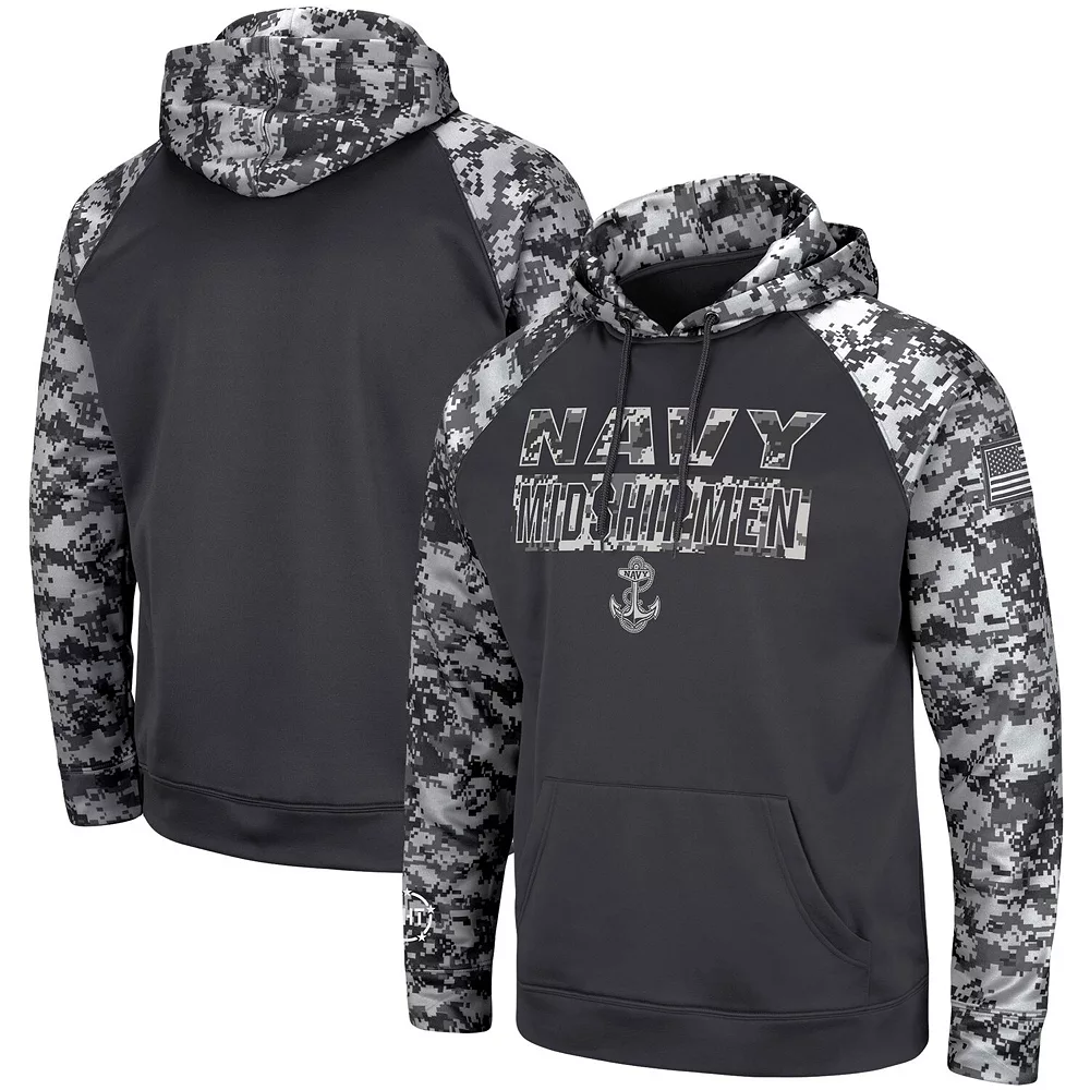 Men's Colosseum Charcoal Navy Midshipmen OHT Military Appreciation Digi Camo Big & Tall Pullover Hoodie 1 Men's Colosseum Charcoal Navy Midshipmen OHT Military Appreciation Digi Camo Big & Tall Pullover Hoodie
