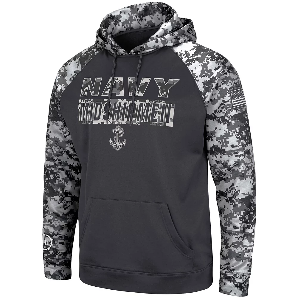 Men's Colosseum Charcoal Navy Midshipmen OHT Military Appreciation Digi Camo Big & Tall Pullover Hoodie 3 Men's Colosseum Charcoal Navy Midshipmen OHT Military Appreciation Digi Camo Big & Tall Pullover Hoodie - Image 3