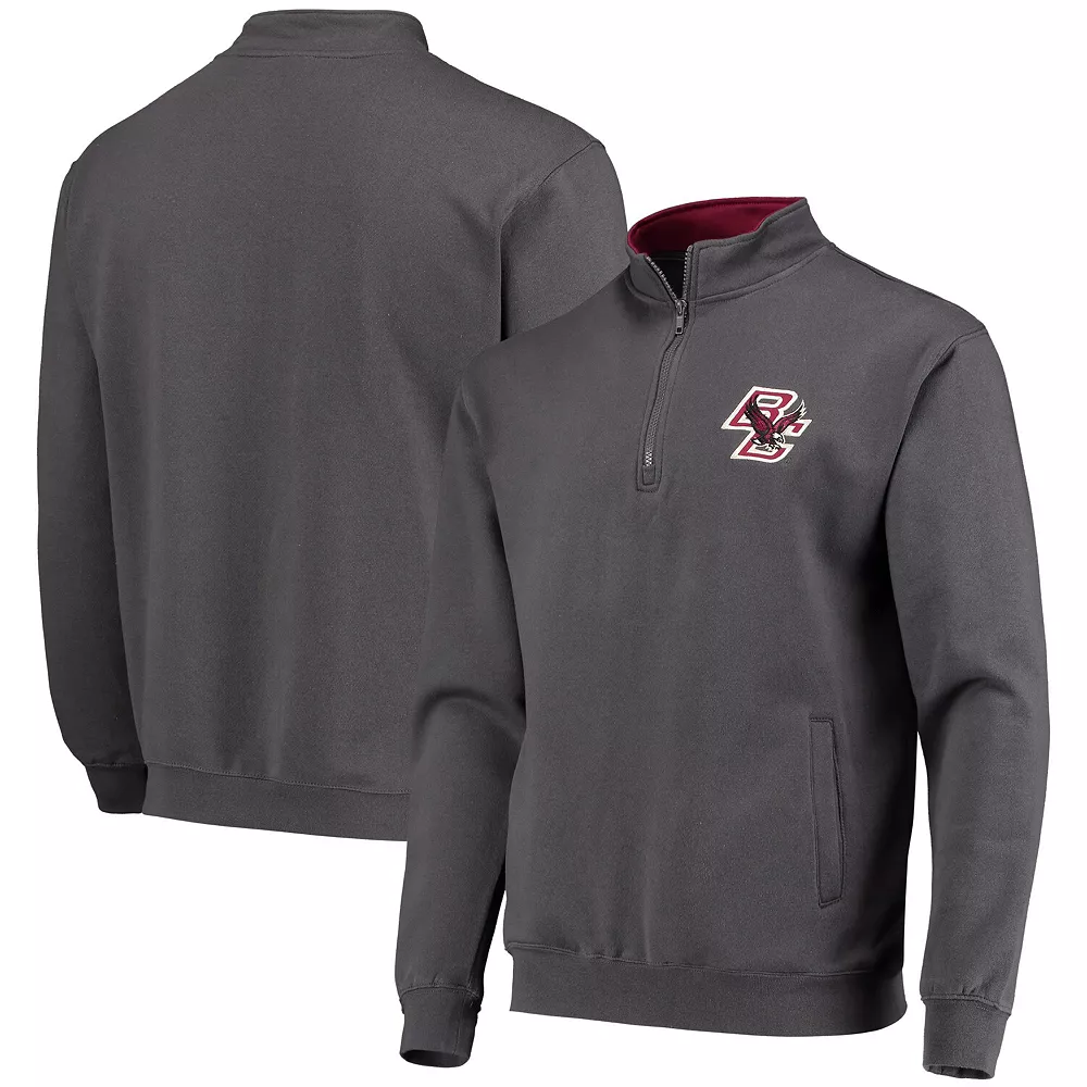 Men's Colosseum Charcoal Boston College Eagles Tortugas Logo Quarter-Zip Pullover Jacket 2 Men's Colosseum Charcoal Boston College Eagles Tortugas Logo Quarter-Zip Pullover Jacket - Image 2