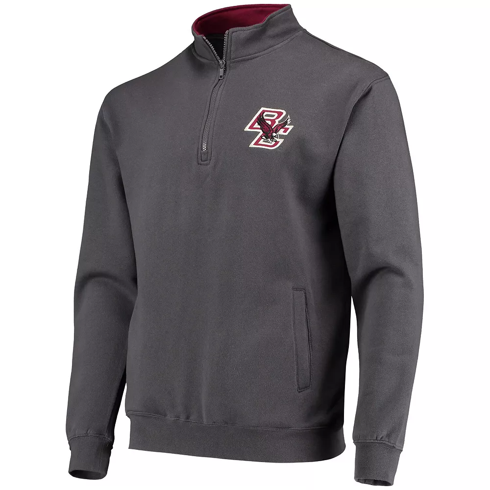 Men's Colosseum Charcoal Boston College Eagles Tortugas Logo Quarter-Zip Pullover Jacket 3 Men's Colosseum Charcoal Boston College Eagles Tortugas Logo Quarter-Zip Pullover Jacket - Image 3