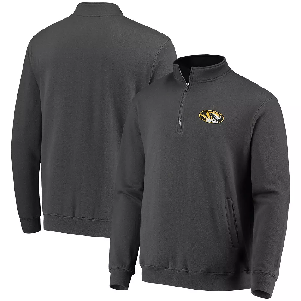 Men's Colosseum Charcoal Missouri Tigers Tortugas Logo Quarter-Zip Jacket 1 Men's Colosseum Charcoal Missouri Tigers Tortugas Logo Quarter-Zip Jacket