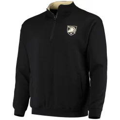 Men's Colosseum Black Army Black Knights Tortugas Logo Quarter-Zip Jacket -Colosseum shop 4612208 ALT2