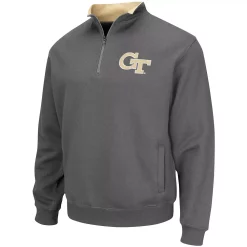 Men's Colosseum Charcoal Georgia Tech Yellow Jackets Tortugas Logo Quarter-Zip Pullover Jacket -Colosseum shop 4612256 ALT2