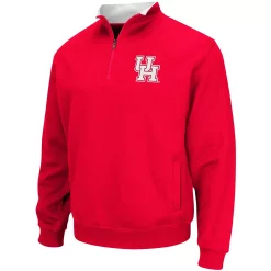 Men's Colosseum Red Houston Cougars Tortugas Logo Quarter-Zip Pullover Jacket -Colosseum shop 4612374 ALT2