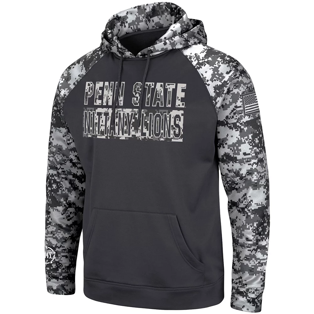 Men's Colosseum Charcoal Penn State Nittany Lions OHT Military Appreciation Digi Camo Big & Tall Pullover Hoodie 3 Men's Colosseum Charcoal Penn State Nittany Lions OHT Military Appreciation Digi Camo Big & Tall Pullover Hoodie - Image 3
