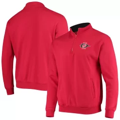 Men's Colosseum Red San Diego State Aztecs Tortugas Logo Quarter-Zip Jacket