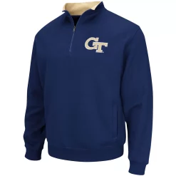 Men's Colosseum Navy Georgia Tech Yellow Jackets Tortugas Logo Quarter-Zip Pullover Jacket -Colosseum shop 4612851 ALT2