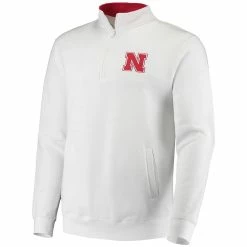 Men's Colosseum White Nebraska Huskers Tortugas Logo Quarter-Zip Jacket -Colosseum shop 4612878 ALT2