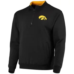 Men's Colosseum Black Iowa Hawkeyes Tortugas Logo Quarter-Zip Jacket -Colosseum shop 4612883 ALT2