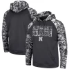 Men's Colosseum Charcoal Nebraska Huskers OHT Military Appreciation Digi Camo Big & Tall Pullover Hoodie