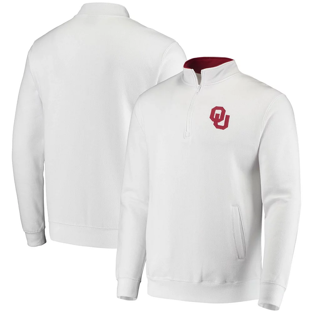 Men's Colosseum White Oklahoma Sooners Tortugas Logo Quarter-Zip Jacket 1 Men's Colosseum White Oklahoma Sooners Tortugas Logo Quarter-Zip Jacket