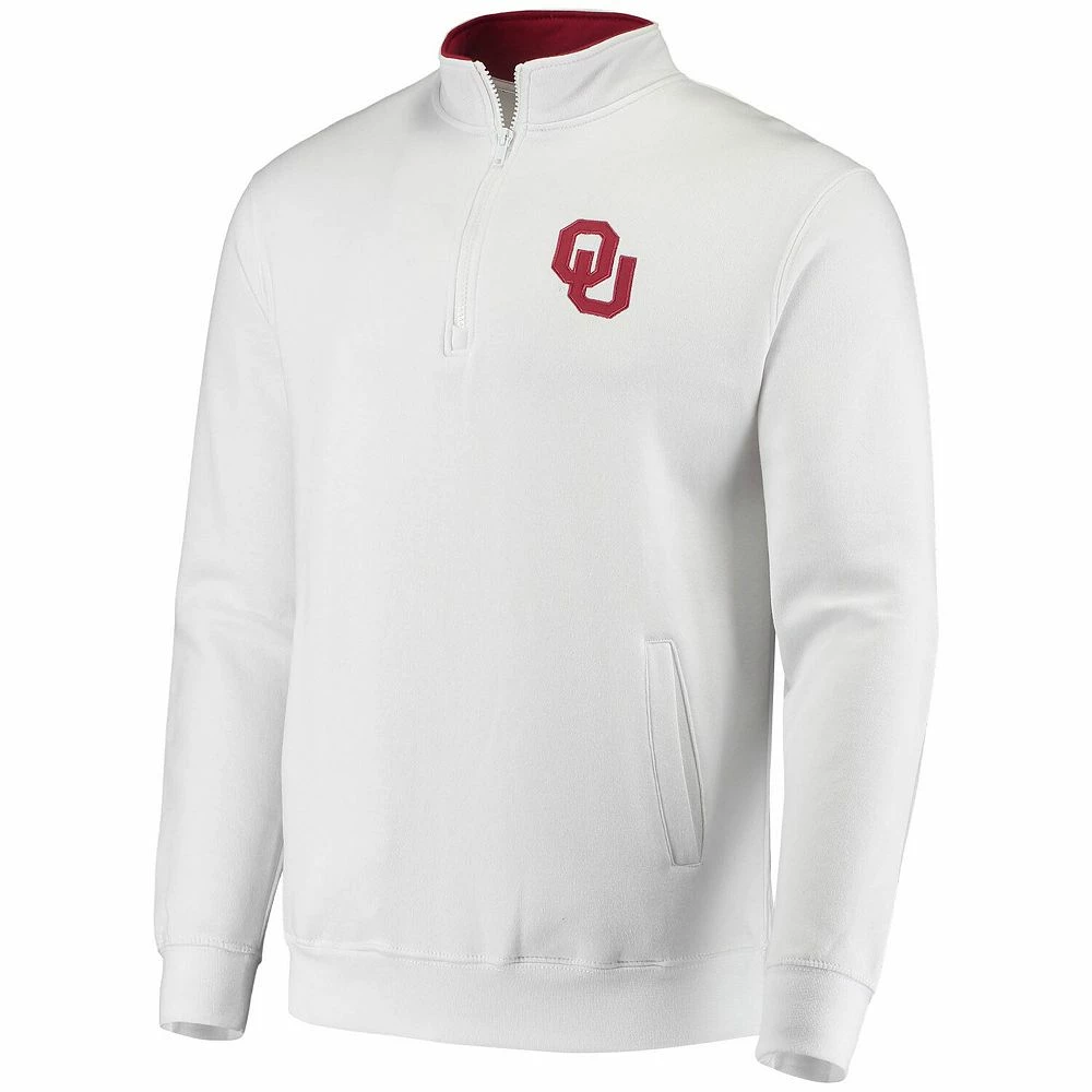 Men's Colosseum White Oklahoma Sooners Tortugas Logo Quarter-Zip Jacket 3 Men's Colosseum White Oklahoma Sooners Tortugas Logo Quarter-Zip Jacket - Image 3