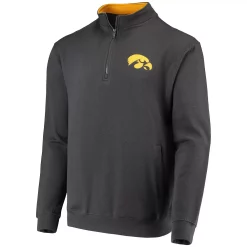 Men's Colosseum Charcoal Iowa Hawkeyes Tortugas Logo Quarter-Zip Jacket -Colosseum shop 4614258 ALT2