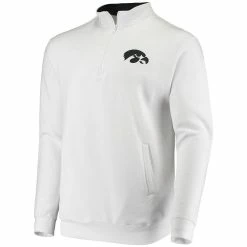 Men's Colosseum White Iowa Hawkeyes Tortugas Logo Quarter-Zip Jacket -Colosseum shop 4614419 ALT2