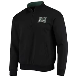 Men's Colosseum Black Hawaii Warriors Tortugas Logo Quarter-Zip Jacket -Colosseum shop 4614594 ALT2