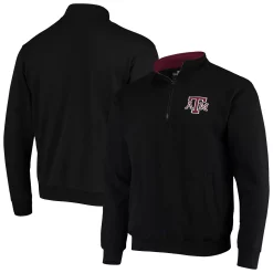 Men's Colosseum Black Texas A&M Aggies Tortugas Logo Quarter-Zip Jacket