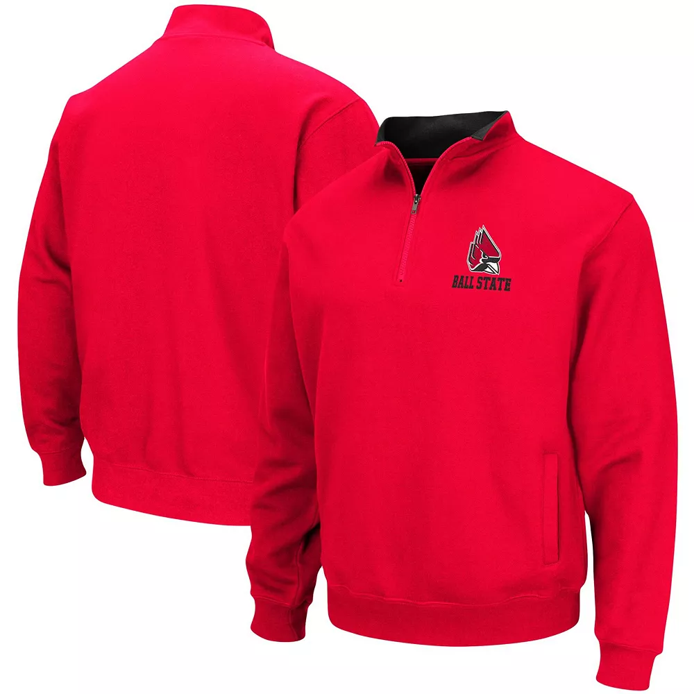 Men's Colosseum Cardinal Ball State Cardinals Tortugas Logo Quarter-Zip Jacket 2 Men's Colosseum Cardinal Ball State Cardinals Tortugas Logo Quarter-Zip Jacket - Image 2