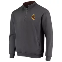 Men's Colosseum Charcoal Wyoming Cowboys Tortugas Logo Quarter-Zip Jacket -Colosseum shop 4623087 ALT2