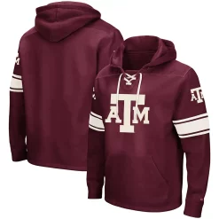 Men's Colosseum Maroon Texas A&M Aggies 2.0 Lace-Up Logo Pullover Hoodie