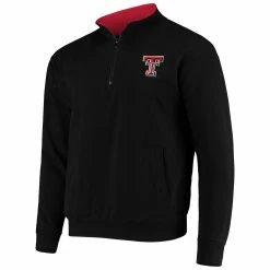 Men's Colosseum Black Texas Tech Red Raiders Tortugas Logo Quarter-Zip Jacket -Colosseum shop 4623505 ALT2