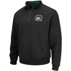 Men's Colosseum Black Ohio Bobcats Tortugas Logo Quarter-Zip Jacket -Colosseum shop 4623526 ALT2