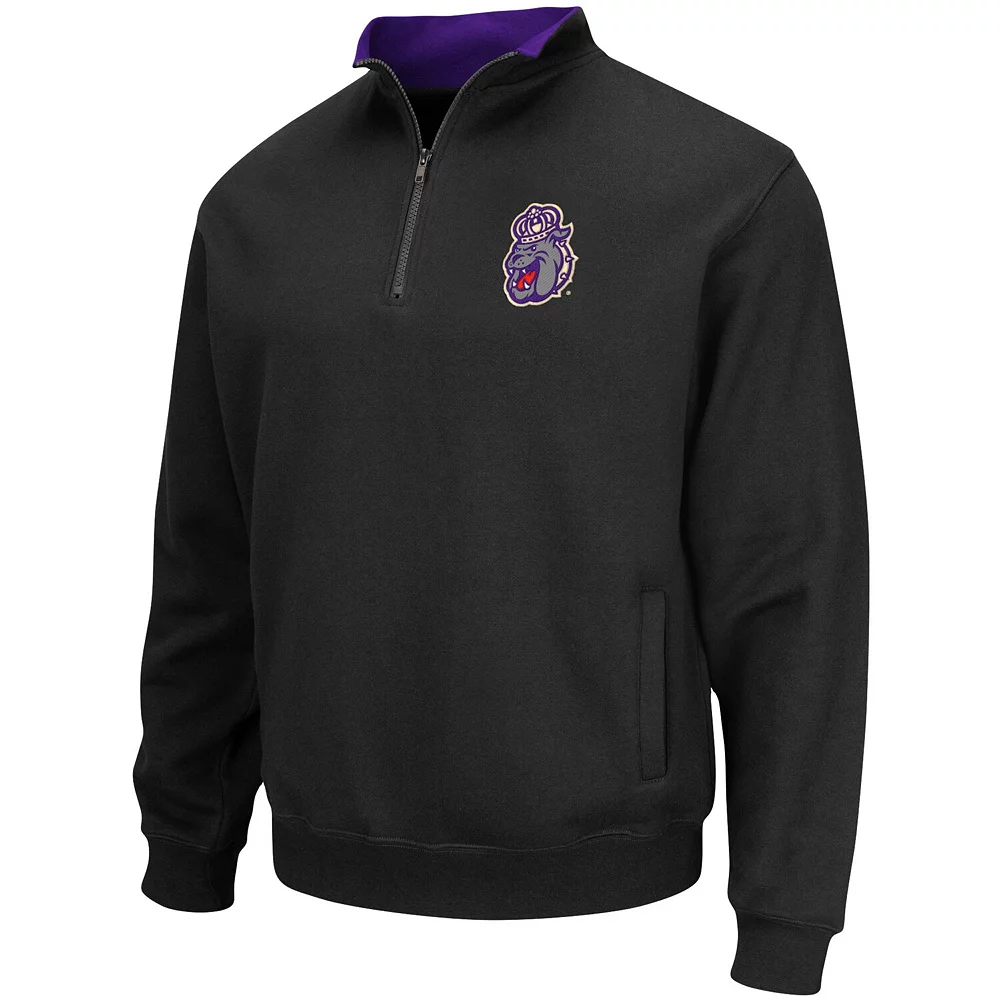 Men's Colosseum Black James Madison Dukes Tortugas Logo Quarter-Zip Jacket 3 Men's Colosseum Black James Madison Dukes Tortugas Logo Quarter-Zip Jacket - Image 3