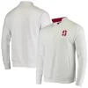 Men's Colosseum White Stanford Cardinal Tortugas Logo Quarter-Zip Jacket