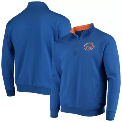 Men's Colosseum Royal Boise State Broncos Tortugas Logo Quarter-Zip Jacket