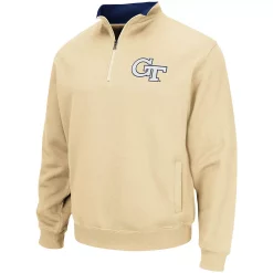 Men's Colosseum Gold Georgia Tech Yellow Jackets Tortugas Logo Quarter-Zip Pullover Jacket -Colosseum shop 4624723 ALT2