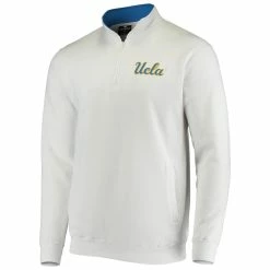 Men's Colosseum White UCLA Bruins Tortugas Logo Quarter-Zip Jacket -Colosseum shop 4624741 ALT2