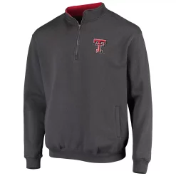 Men's Colosseum Charcoal Texas Tech Red Raiders Tortugas Logo Quarter-Zip Jacket -Colosseum shop 4624759 ALT2