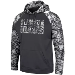 Men's Colosseum Charcoal Clemson Tigers OHT Military Appreciation Digi Camo Big & Tall Pullover Hoodie -Colosseum shop 4624814 ALT2