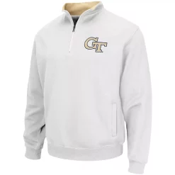 Men's Colosseum White Georgia Tech Yellow Jackets Tortugas Logo Quarter-Zip Jacket -Colosseum shop 4625108 ALT2