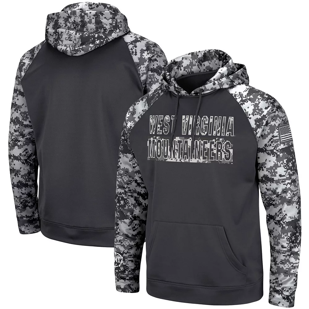 Men's Colosseum Charcoal West Virginia Mountaineers OHT Military Appreciation Digital Camo Pullover Hoodie 1 Men's Colosseum Charcoal West Virginia Mountaineers OHT Military Appreciation Digital Camo Pullover Hoodie