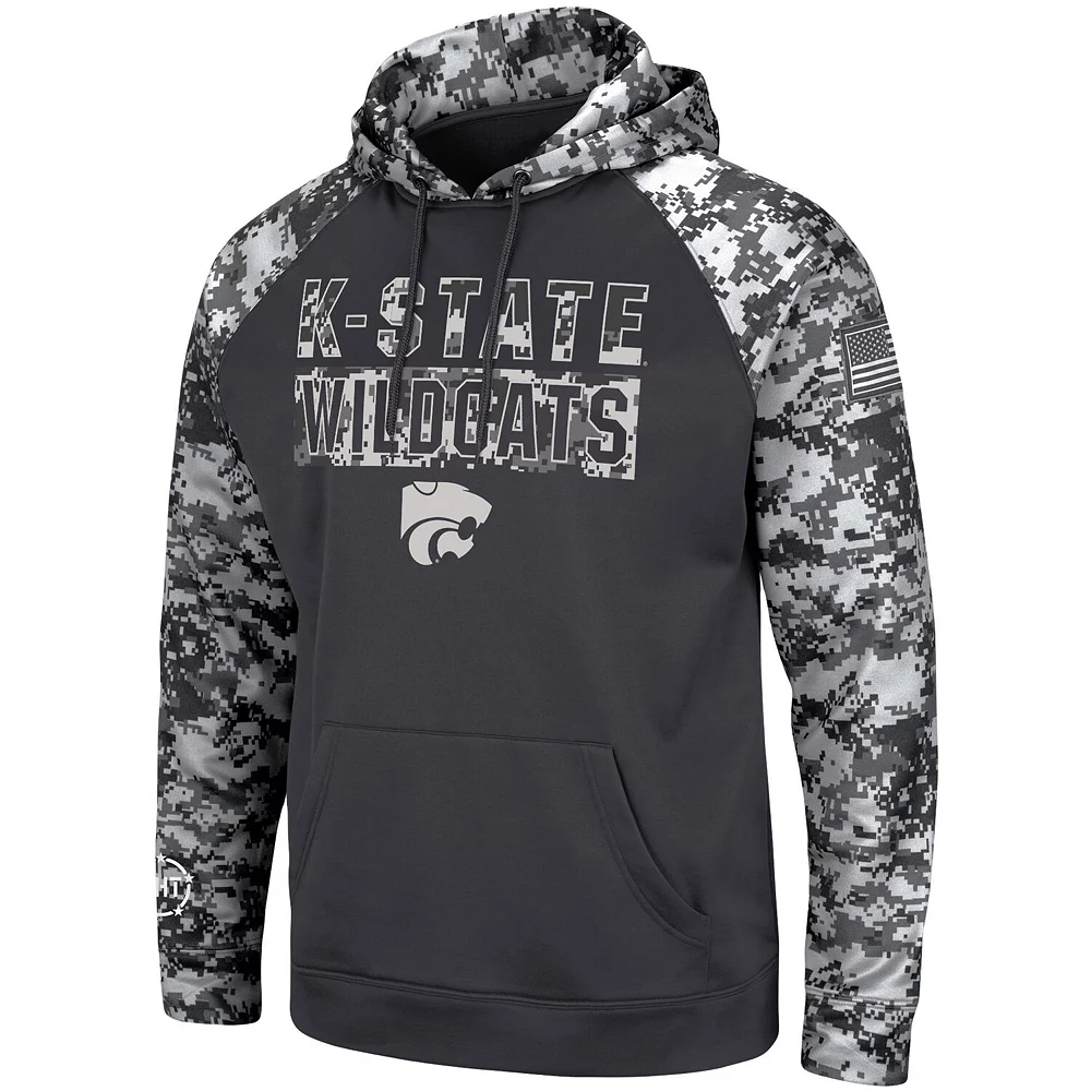 Men's Colosseum Charcoal Kansas State Wildcats OHT Military Appreciation Digi Camo Big & Tall Pullover Hoodie 3 Men's Colosseum Charcoal Kansas State Wildcats OHT Military Appreciation Digi Camo Big & Tall Pullover Hoodie - Image 3