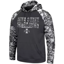 Men's Colosseum Charcoal Iowa State Cyclones OHT Military Appreciation Digital Camo Pullover Hoodie -Colosseum shop 4644962 ALT2