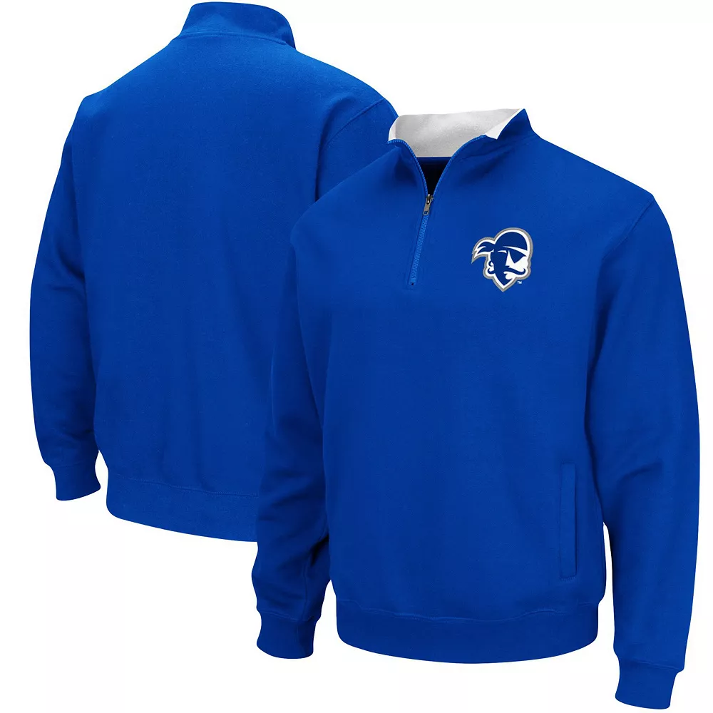 Men's Colosseum Blue Seton Hall Pirates Tortugas Logo Quarter-Zip Jacket 2 Men's Colosseum Blue Seton Hall Pirates Tortugas Logo Quarter-Zip Jacket - Image 2