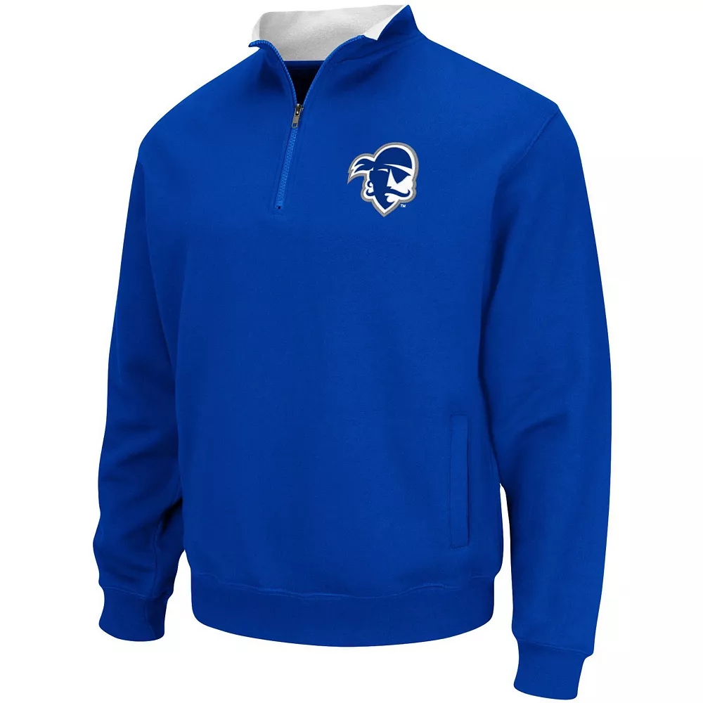 Men's Colosseum Blue Seton Hall Pirates Tortugas Logo Quarter-Zip Jacket 3 Men's Colosseum Blue Seton Hall Pirates Tortugas Logo Quarter-Zip Jacket - Image 3