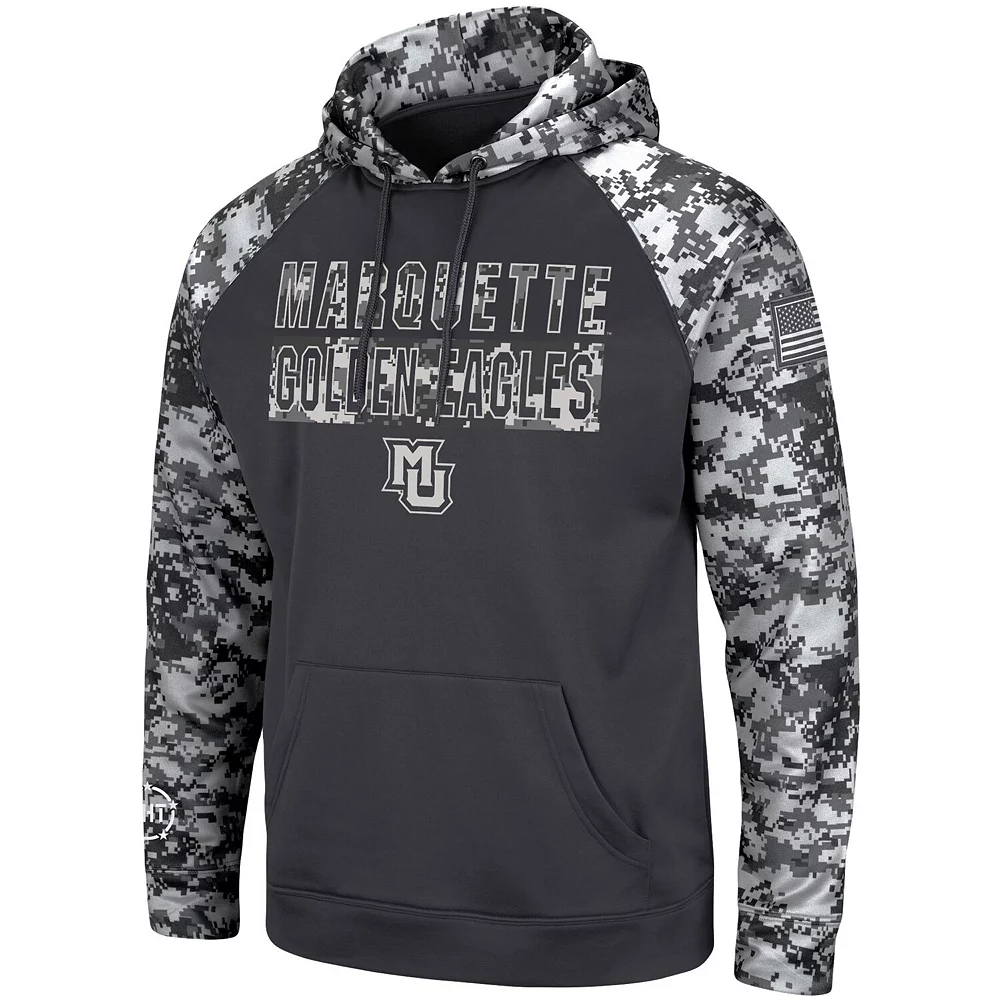 Men's Colosseum Charcoal Marquette Golden Eagles OHT Military Appreciation Digital Camo Pullover Hoodie 3 Men's Colosseum Charcoal Marquette Golden Eagles OHT Military Appreciation Digital Camo Pullover Hoodie - Image 3