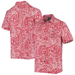 Men's Colosseum Scarlet Ohio State Buckeyes Make Like a Tree Camp Button-Up Shirt