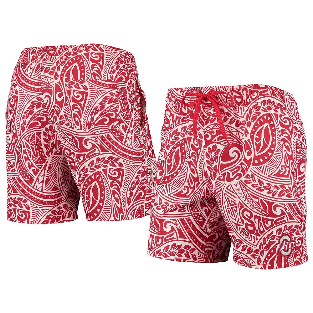 Men's Colosseum Scarlet Ohio State Buckeyes Biff Swim Shorts 2 Men's Colosseum Scarlet Ohio State Buckeyes Biff Swim Shorts - Image 2